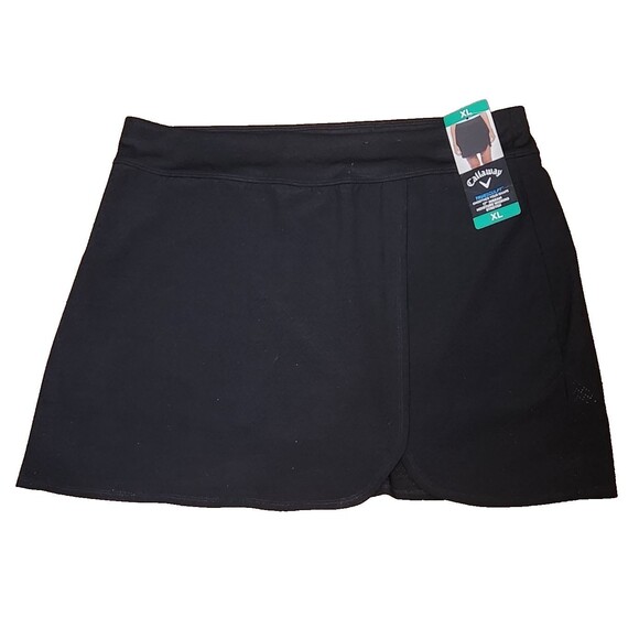 Callaway Truesculpt Skort Shorts Women XL NWT Stretch Moisture Wick Black Golf - Picture 1 of 9